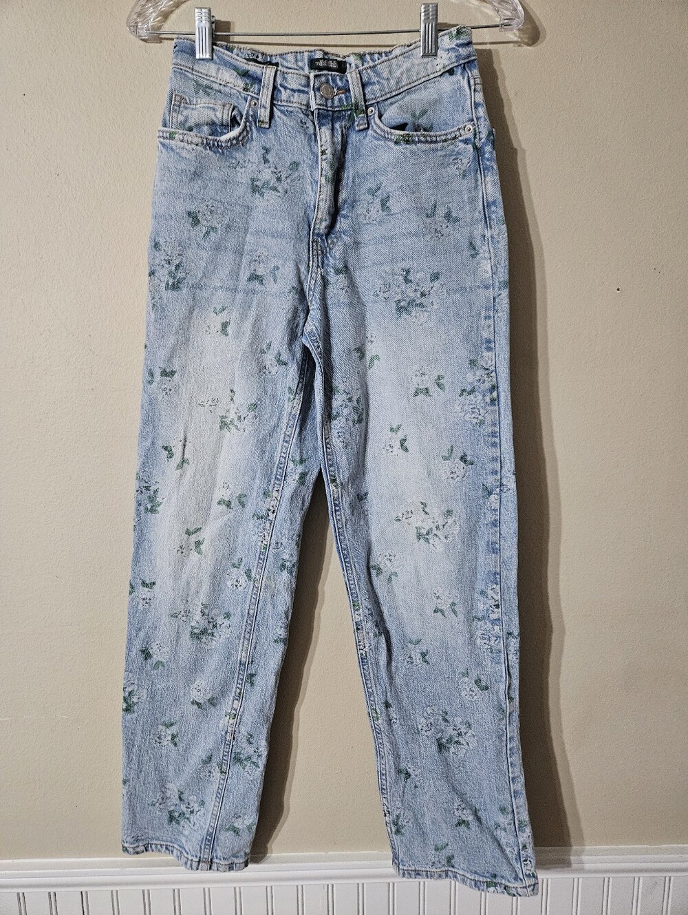 Wild Fable Floral Print 90s Relaxed Straight Jeans Size 0